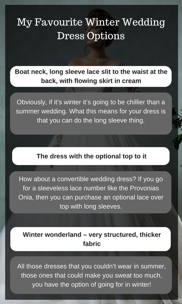 My Favourite Winter Bridal Wedding Dress Options